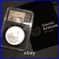 2020 South Africa Krugerrand First Day Production Ms70 Signed Teshlo Silver #81s