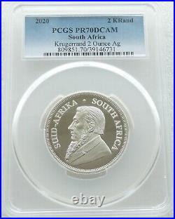 2020 South Africa Krugerrand Silver Proof 2oz Coin PCGS PR70 DCAM