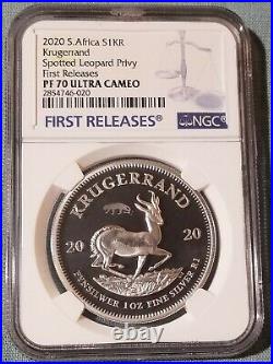 2020 South Africa Krugerrand With Leopard Privy PF70 UC FIRST RELEASES POP (6)