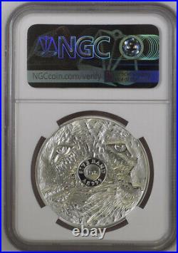 2020 South Africa Leopard Pf70 Ngc R5 Big 5 Rand Silver Proof 1 Oz
