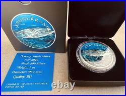 2020 South Africa One Ounce. 999 Silver Krugerrand Barracuda Colorized 1 Of 100