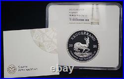 2020 South Africa Proof 2 oz Silver Krugerrand NGC PF70 2KR PR70 with COA