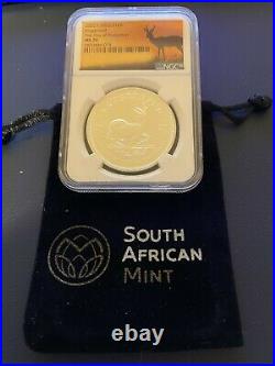 2020 South Africa S1KR Krugerrand NGC MS70 FDP