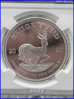 2020 South Africa Silver Krugerrand NGC PF70 UCAM First Day Signed