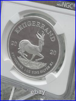 2020 South Africa Silver Krugerrand NGC PF70 UCAM First Day Signed