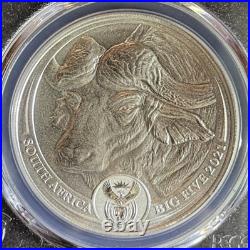 2020 South Africa The Big Five Series 1 Buffalo MS70 silver coin