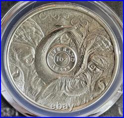 2020 South Africa The Big Five Series 1 Buffalo MS70 silver coin