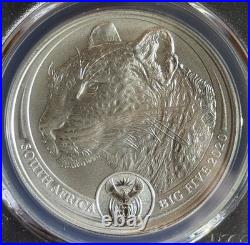 2020 South Africa The Big Five Series 1 Spotted Leopard MS70 silver coin