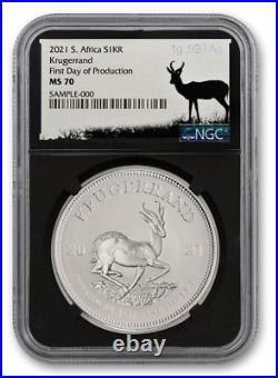 2021 1-oz Silver South Africa Krugerrand Ngc Ms70 Fdp