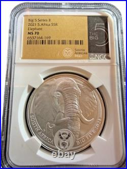 2021 Big 5 Series II Elephant NGC MS70