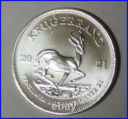 2021 Krugerrand 1 oz. 999 Fine Silver South Africa Springbok (mrmtb)