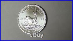 2021 Krugerrand 1 oz. 999 Fine Silver South Africa Springbok (mrmtb)