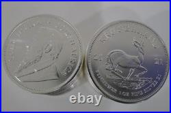 2021 SOUTH AFRICA 1 oz SILVER KRUGERRAND COIN - TUBE OF 25