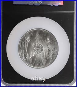 2021 S. Africa 5 oz Silver 5 Rand Big 5 Elephant NGC MS 70 First Day Mamabolo