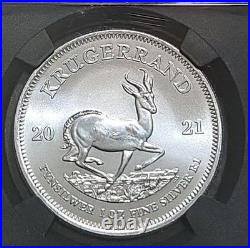 2021 Silver Krugerrand 1oz NGC MS69 South Africa BU Coin
