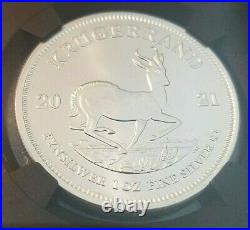2021 South Africa 1 oz Silver Krugerrand First Day of Production MS70