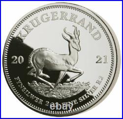 2021 South Africa 2 oz Silver Krugerrand Proof R2 Coin GEM Proof PRESALE