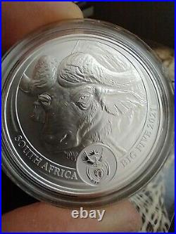 2021 South Africa Big 5 Buffalo 1 oz 999 Silver Coin Blister Pack plus BONUS