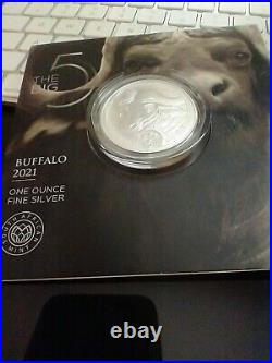 2021 South Africa Big 5 Buffalo 1 oz 999 Silver Coin Blister Pack plus BONUS