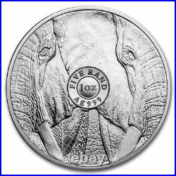2021 South Africa Big Five (5) Elephant 1 oz BU Silver Coin - in blister pack