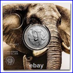 2021 South Africa Big Five (5) Elephant 1 oz BU Silver Coin - in blister pack