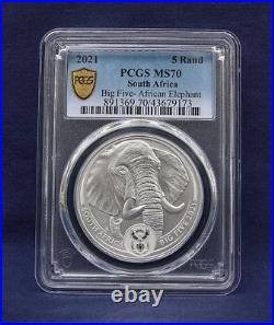 2021 South Africa Big Five Elephant Pcgs Ms70 Series 2