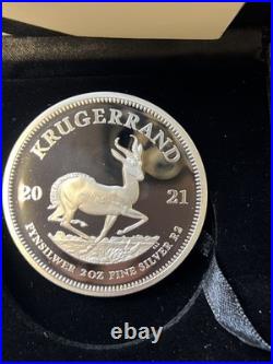 2021 South Africa Krugerrand 2 oz. 999 Proof Silver Coin in OGP