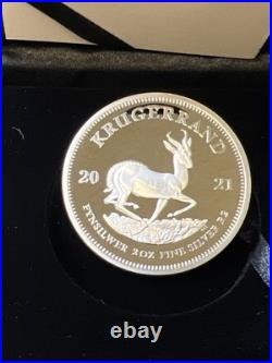 2021 South Africa Krugerrand 2 oz. 999 Proof Silver Coin in OGP