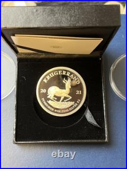 2021 South Africa Krugerrand 2 oz. 999 Proof Silver Coin in OGP