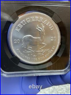 2021 South Africa S1KR KRUGERRAND FIRST DAY OF PRODUCTION MS70 NGC
