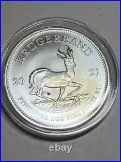 2021 South Africa Silver Krugerrand 1 oz. 999 Fine Silver Coin Capsule 2021 South Africa Silver Krugerrand 1 oz. 999 Fine Silver Coin Capsule