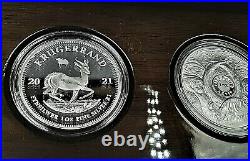 2021 South Africa Silver Krugerrand & Buffalo Proof 2 Coin Set Low Mintage