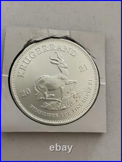 2021 South Africa Silver Krugerrand Coin Round 1 oz. 999 Silver