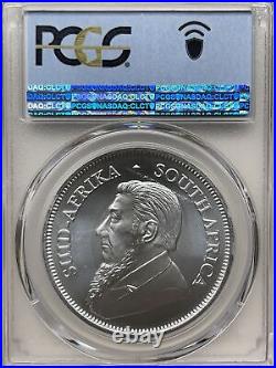 2021 South Africa Silver Krugerrand Pcgs Ms70 First Day Of Issue Fdi Flag Label