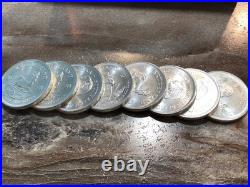 2021 South African Silver Krugerrand 1 Oz. 999 Fine Silver Bullion Coin Lot 8 Oz