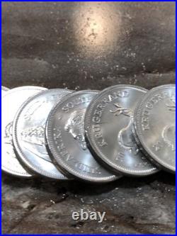 2021 South African Silver Krugerrand 1 Oz. 999 Fine Silver Bullion Coin Lot 8 Oz