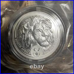 2022 5 RAND The Big Five Lion South Africa 1oz. 999 Fine Silver Coin / Unopened