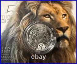 2022 BIG FIVE SERIES II SOUTH AFRICA Lion 1OZ SILVER COIN BU COA OGP