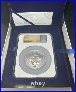 2022 NGC MS70 UCAM South Africa 5 oz Silver Rhino Big Five Series II Coin