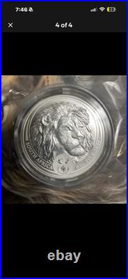 2022 S AFRICA BIG FIVE LION 1oz SILVER COIN SEALED MINT SERIAL RARE 15K