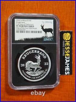 2022 Sa Proof Silver Krugerrand Ngc Pf70 First Day Production Fdp Honey Mamabolo