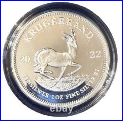2022 Silver South Africa Proof Krugerrand 1 Oz Coin Box Coa