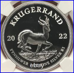 2022 South Africa 1oz. 999 Silver Krugerrand NGC PF70 Ultra Cameo with COA