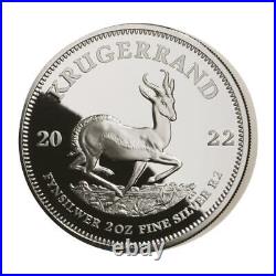 2022 South Africa 2 oz Silver Krugerrand Proof R2 Coin