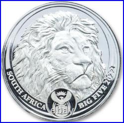 2022 South Africa Big5 II LION 1oz Silver Coin NGC MS 70 Black Core 3k MINT