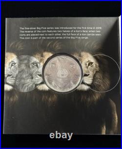 2022 South Africa Big 5 Lion 1oz Silver. 999 In Original Package Item #930