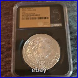2022 South Africa Big 5 Lion 5 Rand Silver NGC PF70 Ultra Cameo First Day