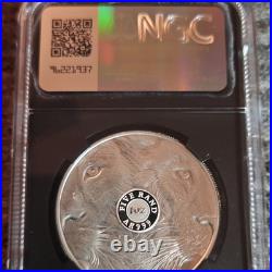 2022 South Africa Big 5 Lion 5 Rand Silver NGC PF70 Ultra Cameo First Day