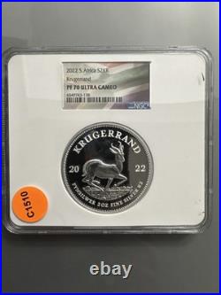 2022 South Africa S2KR Krugerrand 2 oz. 999 Silver NGC PF70 Ultra Cameo