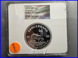 2022 South Africa S2KR Krugerrand 2 oz. 999 Silver NGC PF70 Ultra Cameo